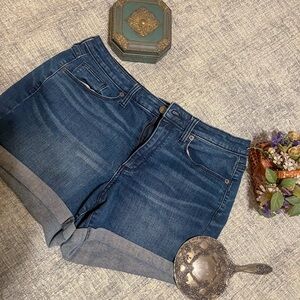 Universal Thread Dark Blue Rolled Hem Boyfriend Jeans Shorts